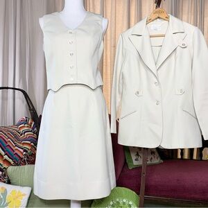 70s Skirt Suit with Vest